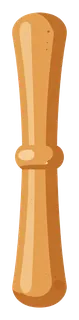 A wooden dandiya stick for festival dance.