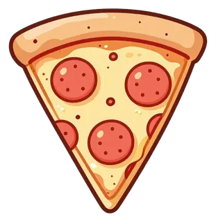 A slice of pepperoni pizza.